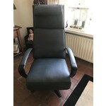 Relaxfauteuil Utena - lederlook - zwart - Leen Bakker