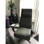 Leren relaxfauteuil met stalen frame - bruin leer - Echt leer, Industrieel, ontdek de vele Leersoorten en Kleuren bij ShopX