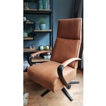 Leren relaxfauteuil met stalen frame - met extra nekkussen - groen leer - Echt leer, Industrieel, ontdek de vele Leersoorten en Kleuren bij ShopX