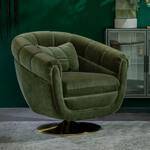 HOMCOM fauteuil, retrodesign accentstoel, luxe fluwelen look, comfortabel voor lezen, stevige constructie, 70 x 70 x 80 cm, blauw, goud | Aosom.nl