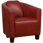 Fauteuil verstelbaar kunstleer rood