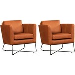 Fauteuil verstelbaar kunstleer rood