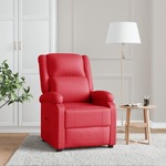Fauteuil verstelbaar kunstleer rood