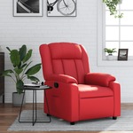 Fauteuil verstelbaar kunstleer rood