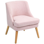 HOMCOM relaxfauteuil, Scandinavisch design, fluweelzacht polyester, stevige opstaande poten, comfortabel, 68,5 x 61 x 72,5 cm, groen | Aosom.nl