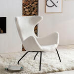 HOMCOM relaxfauteuil, Scandinavisch design, comfortabele leesstoel, gestikt, ideaal voor elk interieur, 64 x 62 x 72,5 cm, grijs | Aosom.nl