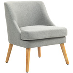 Retro design stoel SCANDINAVIA MEESTERSTUK lichtgrijs met armleuning - 36822