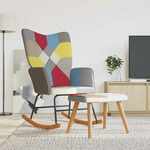 Schommelstoel patchwork stof