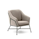 Kave Home Fauteuil 'Brida', kleur donkergrijs