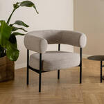 Set van 2 Donkergrijze leren moderne fauteuils Trust - staal zwart - Hermes Leer Antracite (donkergrijs leer)
