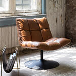 Set van 2 Donkergrijze leren moderne fauteuils Trust - staal zwart - Toledo Leer Antracite (donkergrijs leer)