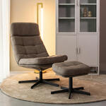 LABEL51 Draaifauteuil Alvar Met hocker - Antraciet