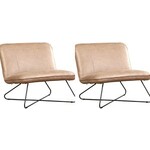 Fauteuil Teun - stof - taupe - Leen Bakker