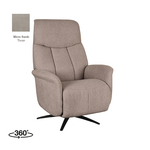 Set van 2 Taupe leren moderne fauteuils Trust - staal zwart - Toledo Leer Khaki (taupe leer)