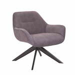 Fauteuil 'Loes' Velvet, kleur donkergrijs