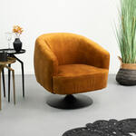 WOOOD Fauteuil Rocco Velvet - Okergeel