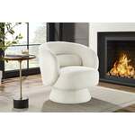 Draaibare design fauteuil BOSSA NOVA 80cm Boucle wit - 43438