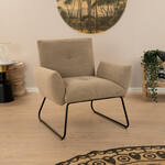 Fauteuil kubu rattan wit
