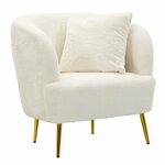 Fauteuil kunstleer wit