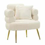 Drehbarer Design Sessel BOSSA NOVA 80cm Boucle taupe - 43439