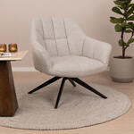 WOOOD Fauteuil Fie Rib - Zand