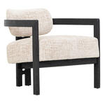 MUST Living Fauteuil Kelly Chenille - Beige/Zwart