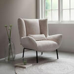 LABEL51 Fauteuil Evy - Zand - Velours - 90 cm