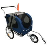 Topmast Easy Flow Hondenfietskar - met jogger functie - opvouwbaar - blauw