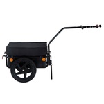 Sr fietskar 16 inch zwart staal met kunststof bak 60x45x30 cm