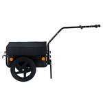 Sr fietskar 16 inch zwart staal met kunststof bak 60x45x30 cm