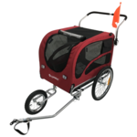 Topmast Easy Flow Hondenfietskar - met jogger functie - opvouwbaar - rood
