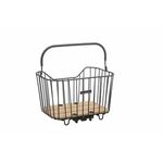 basil green life - rotan fietsmand - large - voorop- natural bruin