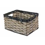 basil green life - rotan fietsmand - large - voorop- natural bruin