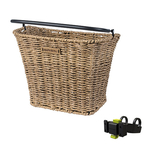 Basil cento rattan look mik - fietsmand - achterop - inclusief mik systeem - bruin