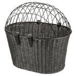Trixie stuur fietsmand met draadkap antraciet 44x41x34 cm