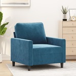 Fauteuil Auburn - fluweel - navy - Leen Bakker