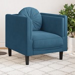 vidaXL Fauteuil fluweel blauw