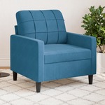 vidaXL Fauteuil fluweel blauw