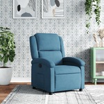 Beliani ALTA - Fauteuil-Blauw-Fluweel