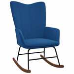 Beliani VINTERBRO - Fauteuil-Blauw-Fluweel