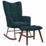 Beliani VIETAS - Fauteuil-Blauw-Fluweel