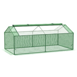 Outsunny 6 x 3 x 2 m Polytunnel Kas met Zonweringsnet, Rolbare Zijwanden, Plastic Afdekking, Stalen Frame, Groen
