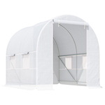Outsunny tunnelkas, duurzame folie, ideale kweekomgeving voor planten, eenvoudig op te zetten, 300 x 200 x 200 cm, groen | Aosom.nl