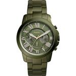 Fossil Automatisch Grant-horloge met bruine leren band voor heren, 44 mm ME3052