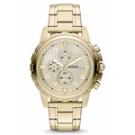 Fossil heren Garrett chronograaf zwart siliconen horloge FS5695