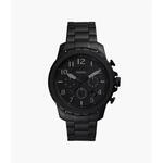 Fossil heren FS5344 &apos;Grant&apos; chronograaf van roestvrij staal en bruin leer 44 mm rond horloge