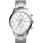 Fossil chronograaf Forrester Herenhorlogemet bruine leren band, 46 mm