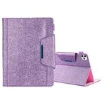 Voor iPad Pro 11 (2020) & (2018) Big Metal Button Business Tablet PC Beschermleerkoffer met beugel & kaartsleuf & fotohouder & portemonnee(zwart)