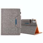 Voor iPad Pro 11 (2020) & (2018) Big Metal Button Business Tablet PC Beschermleerkoffer met beugel & kaartsleuf & fotohouder & portemonnee(roze)
