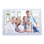 13 inch LED Display Digital Photo Frame met houder & afstandsbediening Allwinner F16 steun SD / MS / MMC-kaart en USB(White)